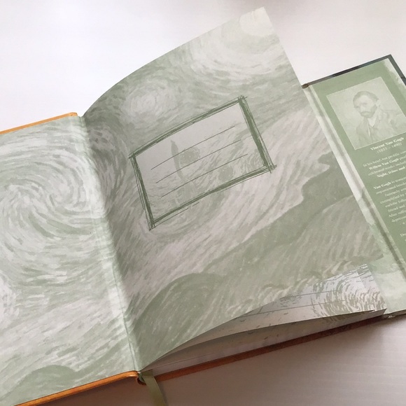 Journal Vincent Van Gogh magnet fold cover snd back envelope lined unused - Picture 3 of 8